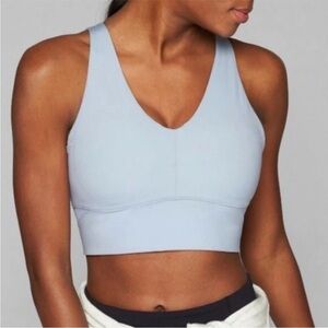 Athleta Light Blue Gray Sports Bra Size XS